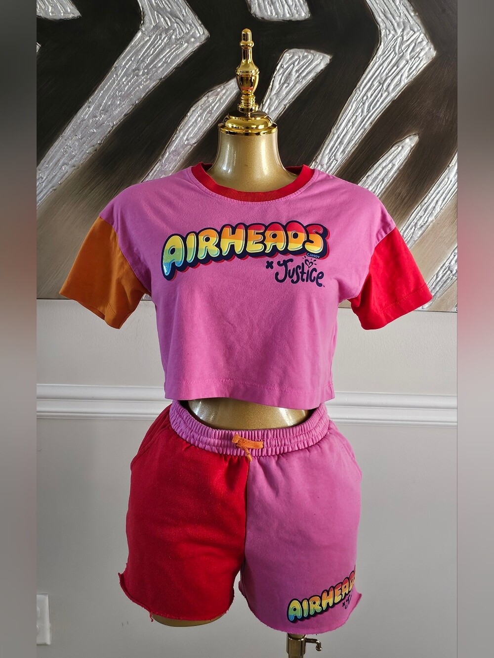 Airheads x Justice Girls 2 Piece Crop Top Shorts Set